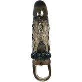 BAILE - BRAVE MAN PENIS COVER WITH CLITORAL AND ANAL STIMULATION DOUBLE BLACK BULLET 16.5 CM